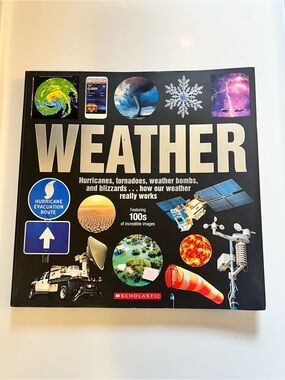 Scholastic Weather Book - Black with Silver Lettering